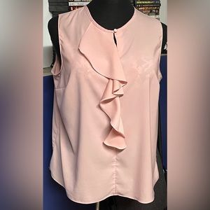 Sleeveless blush pink blouse